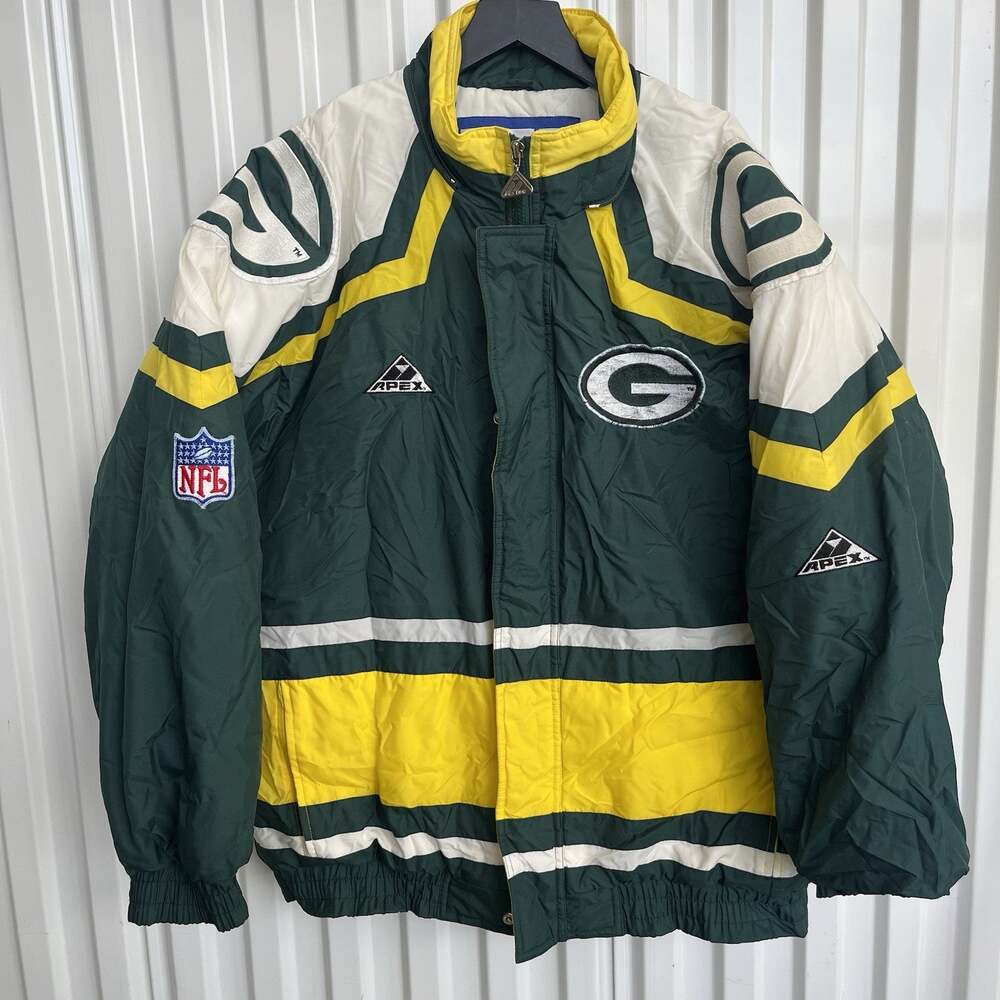 Vintage Vtg 1990s 90s NFL Green Bay Packers Proline Puffer Jacket L Large